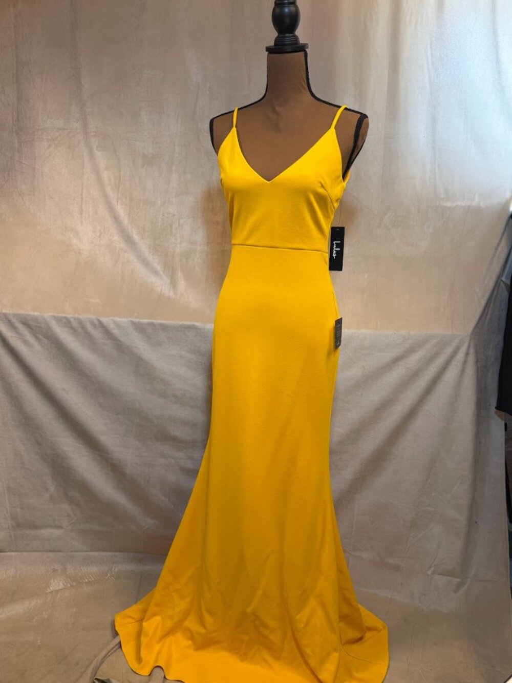 Lulu’s Infinite Glory Golden Yellow Maxi Dress NWT Size S Formal